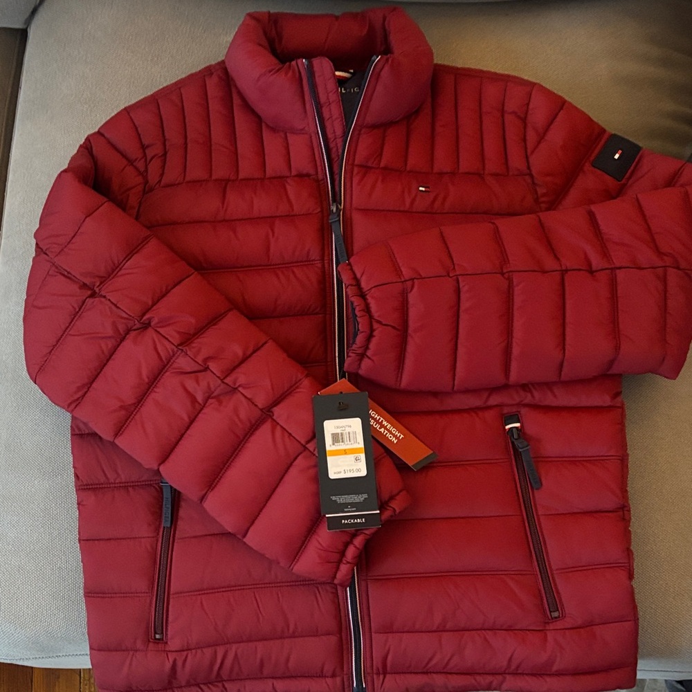 Tommy Hilfiger Men's Down Red Puffer Jacket